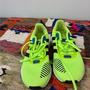 Adidas Neon Green and Black Sneakers